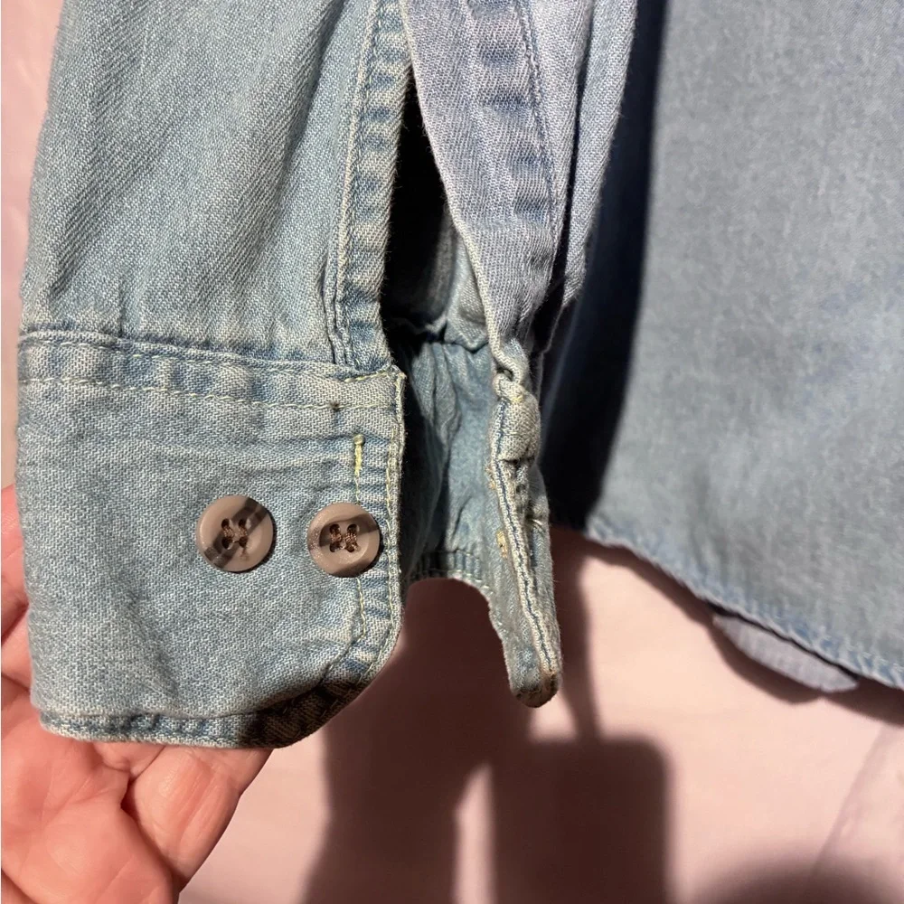 Men's Casual Blue Button Down Shirt XL vintage - Picture 4 of 12